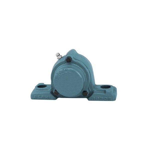 SINGLE ROW BALL BEARING - 55MM WIDE SET SCREW PILLOW BLOCK OPN/CLS CI COVERS